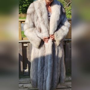 Vintage Blue Fox full length coat